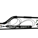 Black Deluxe Malibu XTI Boom with Barefoot International branding, curved padded arm, attachment hardware, and safety cables.