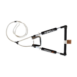 Top view of the Front Toe Bare Trap Handle with a black padded frame and a built-in foot strap for stability.