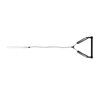Top view of the Wake Handle, featuring a black triangle-shaped grip with white rope extending from both sides.