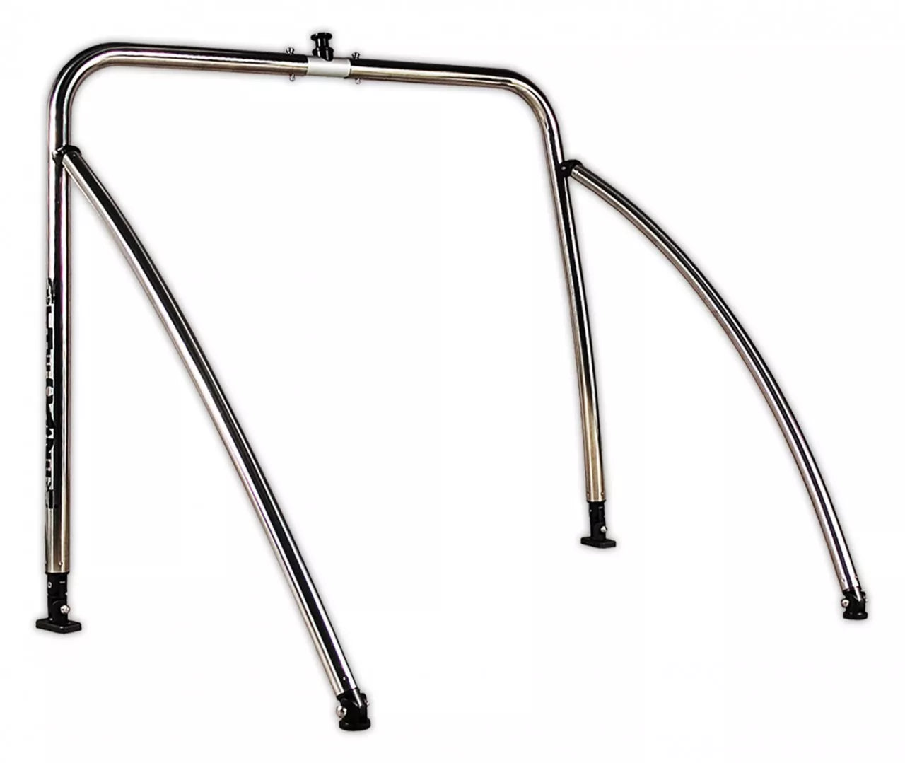 Front view of the Roll Cage (W2922), a polished stainless steel frame with curved support bars and mounting brackets.